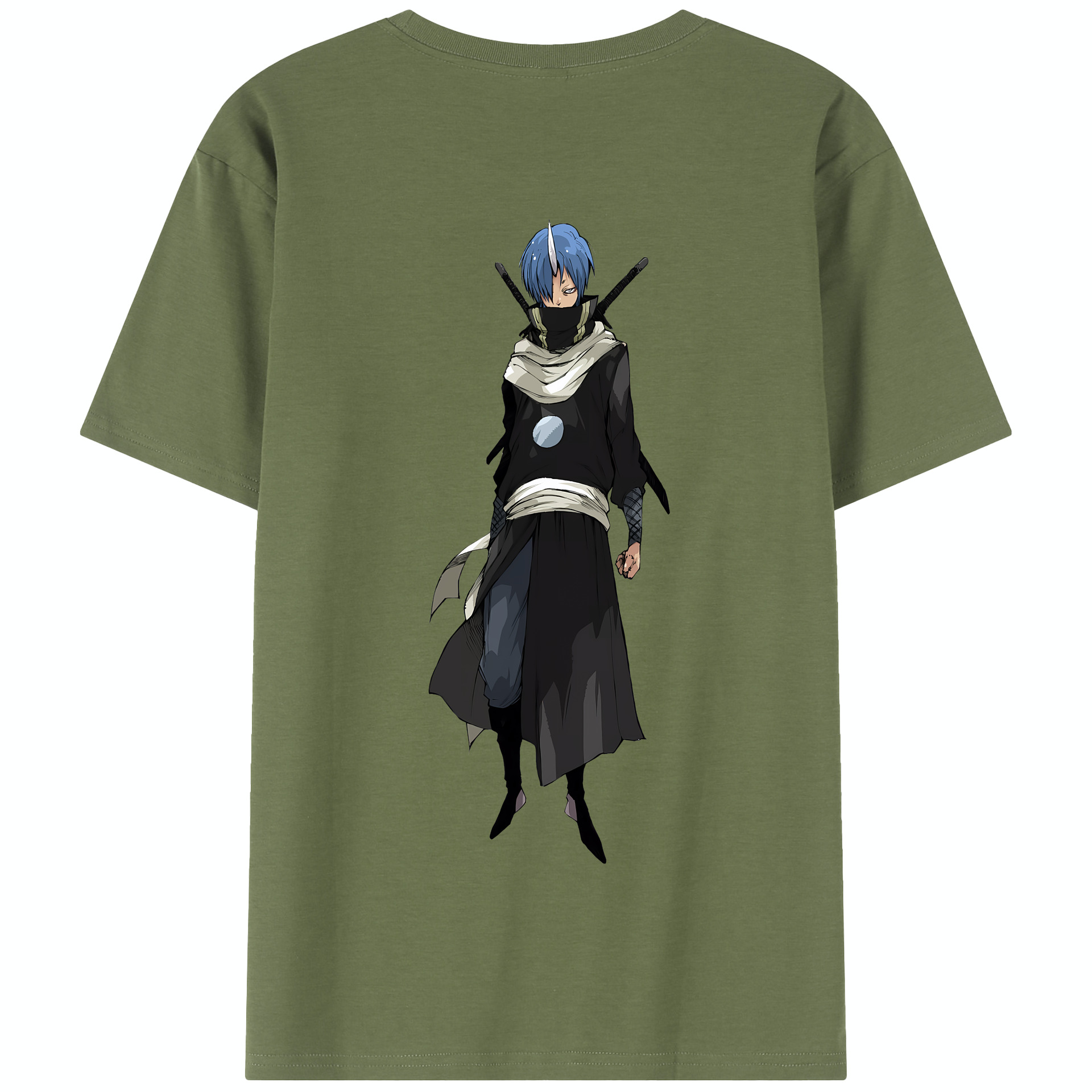 （画像用） 転スラ Regarding Reincarnated to Slime 綿100％半袖Tシャツ（背面プリント）